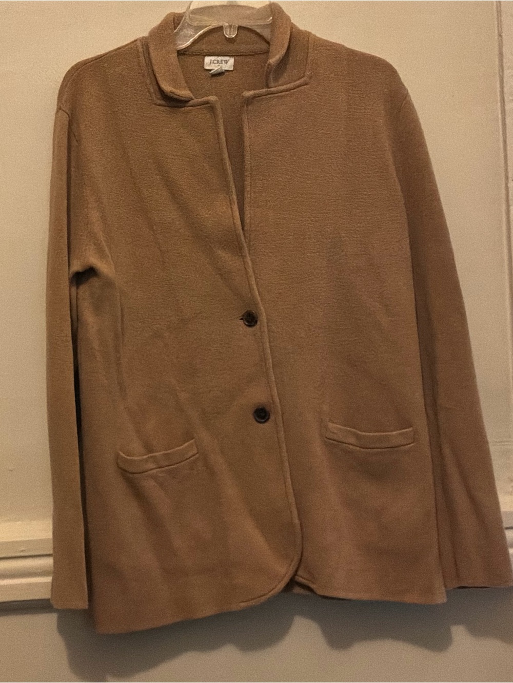 J. Crew Long Sleeve Button Front Jacket in Camel